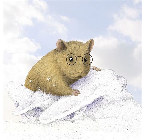 Hamster Playing Outdoors In Snow Stock Images