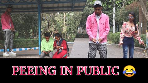 Peeing In Public Prank Epic Reaction Debarthi Kundu Practical Joke Peeing In Public