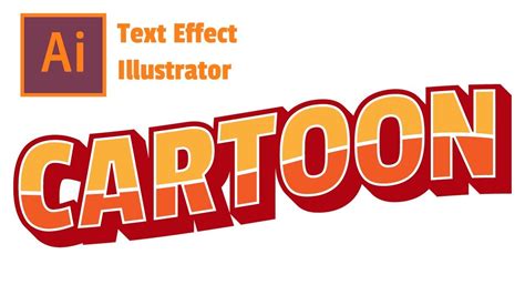 Tutorial Cartoon Text Effect Using Adobe Illustrator Youtube