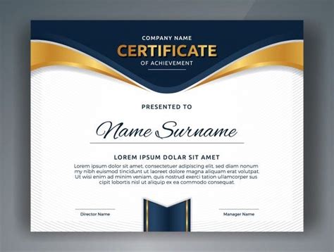 Premium Vector Multipurpose Professional Certificate Template Design