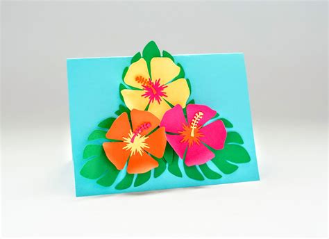 Hawaiian Paper Flower Template Free