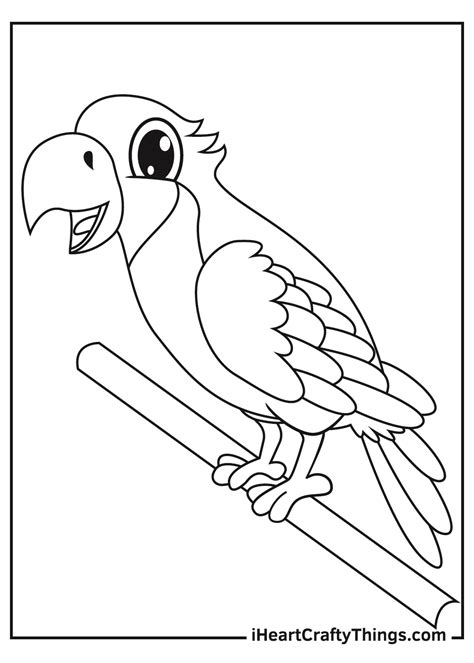Printable Coloring Pages Parrots