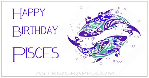 Astrograph Happy Birthday Pisces