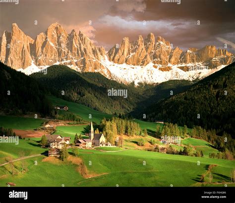 It Trentino St Magdalena In The Dolomites Stock Photo Alamy