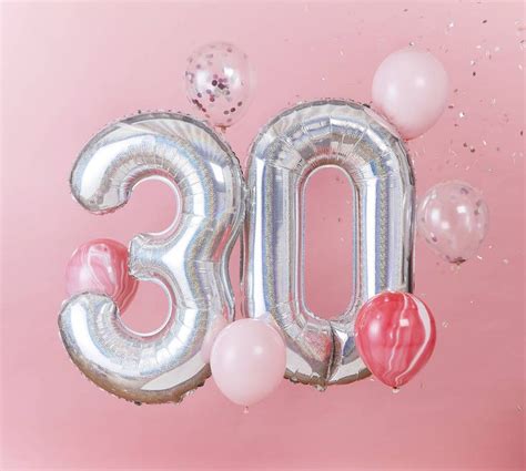 30th Birthday Celebration Balloon Bundle By Ginger Ray 30 Geburtstag Dekorationen Alles Gute