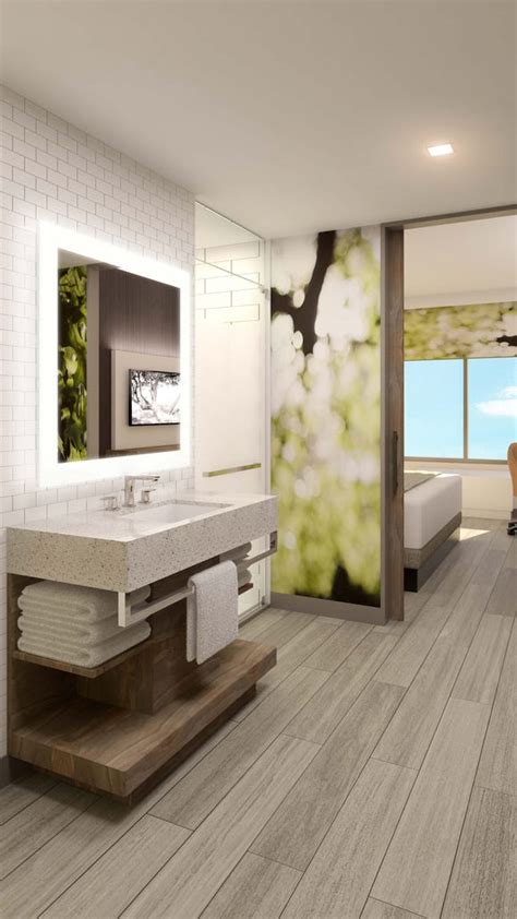 For wheelchair users, the layout required by the 2010 standards is most accessible. Hotel bathrooms: New amenities upgrade guest experience