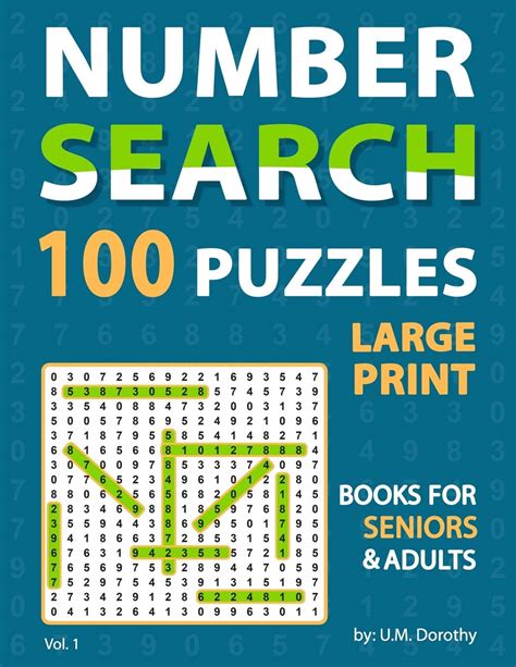 large print number search books for seniors fantastic 100 number find puzzles in 20 point font
