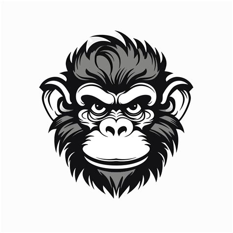 Monkey Head Logo Vector Gorilla Brand Symbol 24119020 Vector Art At