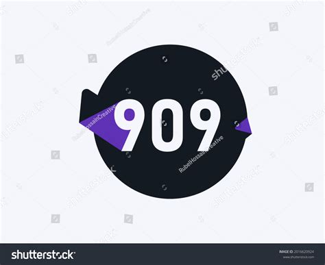 Number 909 Logo Icon Design Vector Stock Vector Royalty Free