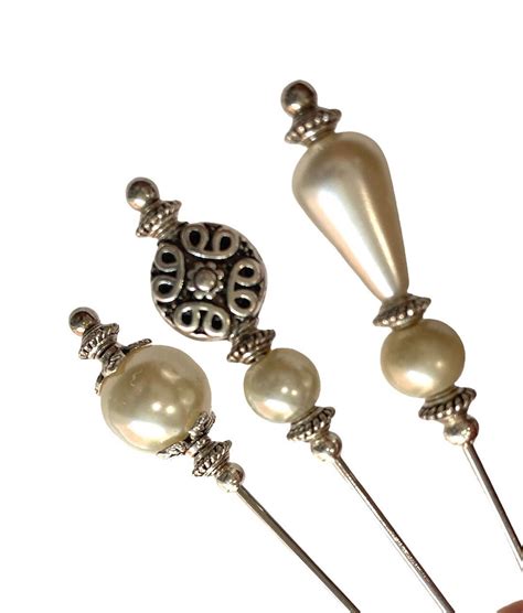Hat Pins In A Choice Of Designs Teardrop Pearl Hat Pins Silver Hat