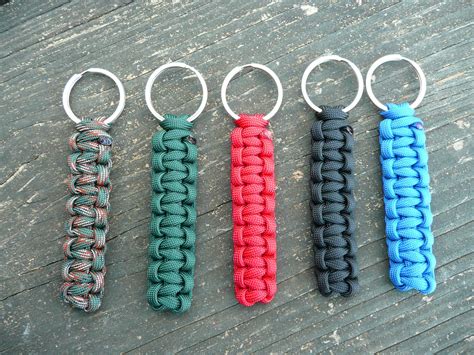 Solid Color Paracord Survival Keychains