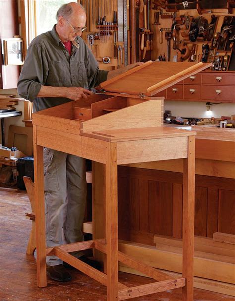 Having a standing desk or reading desk solves that problem. Desk Plans: Fine Woodworking's Best Plans and Projects