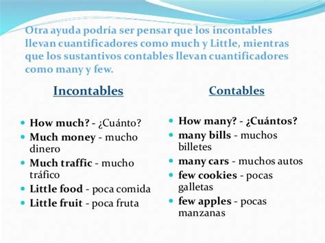 Sustantivos Contables E Incontables En Ingles Lista Mayoría Lista