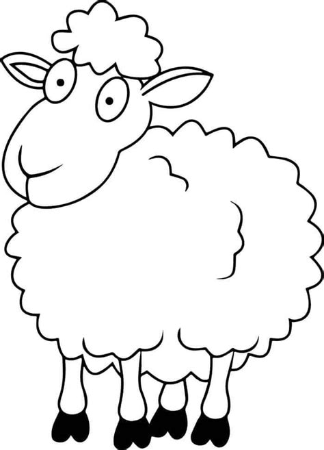 Niki The Sheep Coloring Pages For Boys | Farm animal coloring pages