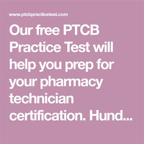 Take a free ptcb practice test, sample our proven method of ptcb test prep, sign up and join the thousands of other pharmacy. Our free PTCB Practice Test will help you prep for your ...