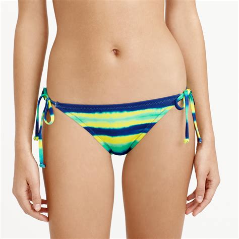 Jcrew Tie Dye Stripe String Bikini Bottom In Blue Lyst