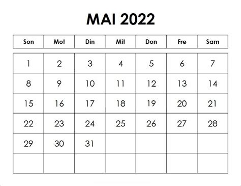 Kalender 2022 Mai Zum Ausdrucken Druckbarer 2021 Kalender