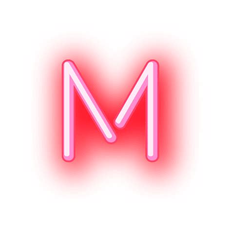 Letterhead Red Neon Letter M Png Svg Design For T Shirts