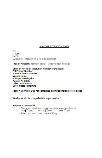Free 50 Extension Forms In Pdf Ms Word