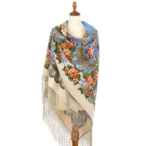 pavlovo posad russian shawl 148x148 cm 58x58 100 wool scarf wrap 706 2