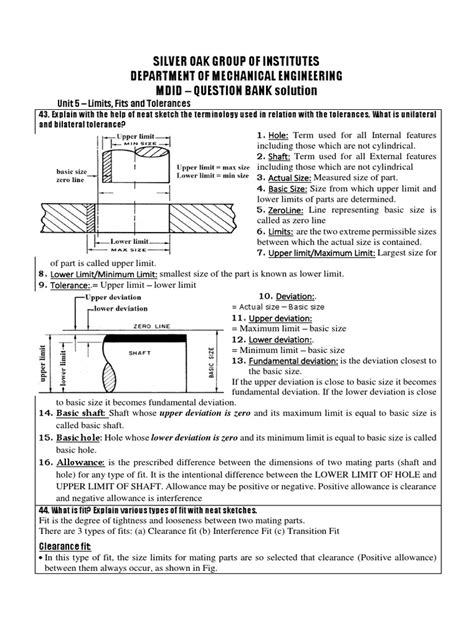 Limits Fits And Tolerances Solution Pdf Engineering Tolerance
