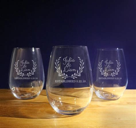 Personalized Wedding Wine Glass Wedding Glasses Wedding Etsy