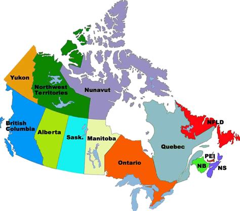 Canada10 Provinces And 3 Territories Canada From One Ocean