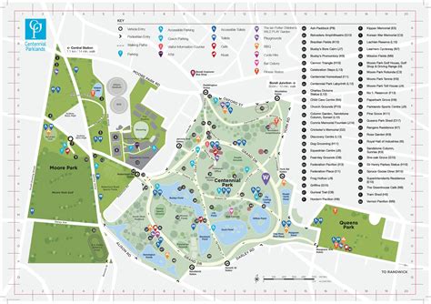 Centennial Park Sydney Map Map Of Centennial Park Sydney Australia