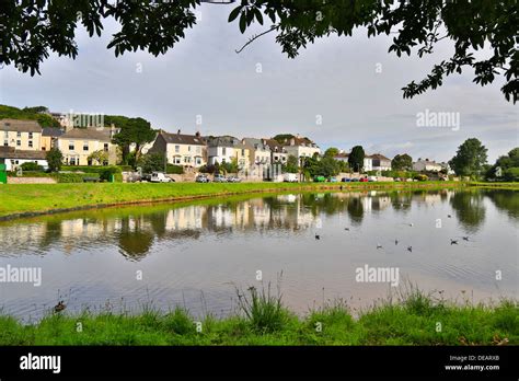 Millbrook Pond Cornwall Uk Stock Photo Alamy