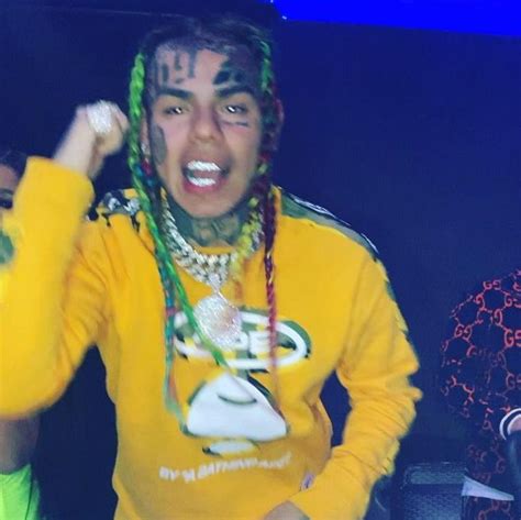 6ix9ines Yellow Sweater By Bape As Seen On His Instagram Accoutn