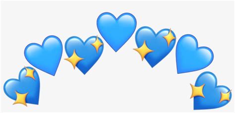 Blue Heart Hearts Stars Star Emoji Emojis Crown Tumblr Heart