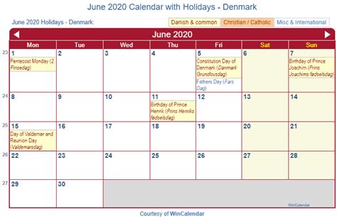 June 2020 Calendar With Holidays Usa Uk India Singapore Malaysia Canada