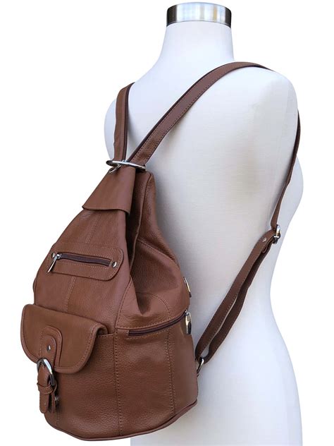 Womens Leather Backpack Purse Sling Shoulder Bag Handbag 3 in 1 ...