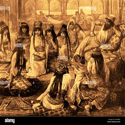 solomon and his harem by j james tissot illustration to book of kings i 11 3 and he has