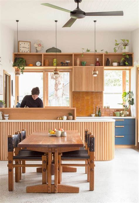 11 Kitchen Island Benches Wrapped In Timber Dining Room Design