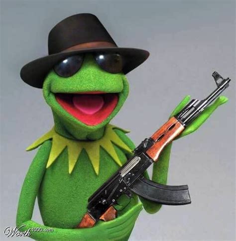 Allowing offensive memes(excluding irl gore) and memes of all kinds 2. Kermit's got a gun! | Cool Stuff | Pinterest | Kermit and ...