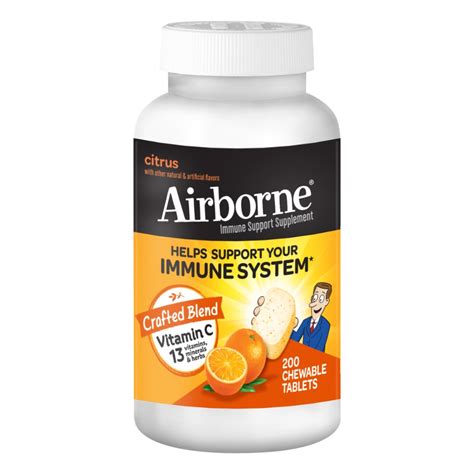Airborne Immune System Chewable Tablets Citrus 200 Chewable Tablets