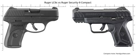It's 15 rd not 17. Ruger LC9s vs Security-9 Compact size comparison | Handgun ...