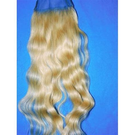 Wavy Synthetic Blonde Hair Extension For Parlourpersonal Packaging