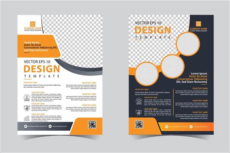 Orange And Black Business Annual Report Brochure Flyer Design Template