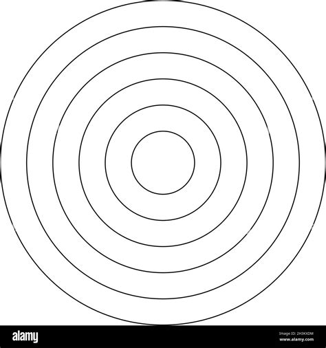 Concentric Circular Radial Circles Rings Stock Vector Illustration