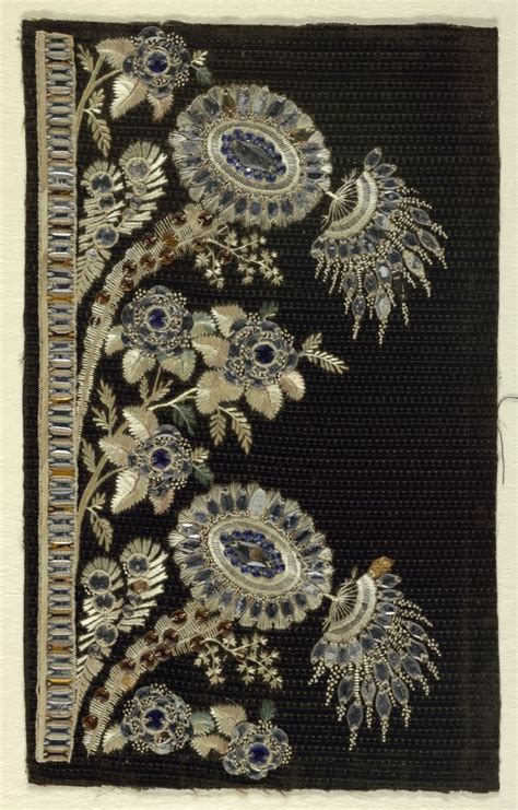 Search our online database for just the right silver items. Floral pattern embroidered with multicolored silk and blue ...