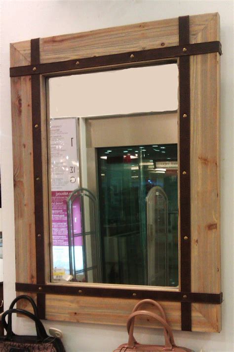 Want to know a secret on how we timed this little diy i can not believe the difference the frame makes! Great idea, make a wooden frame mirror and adjust leather ...