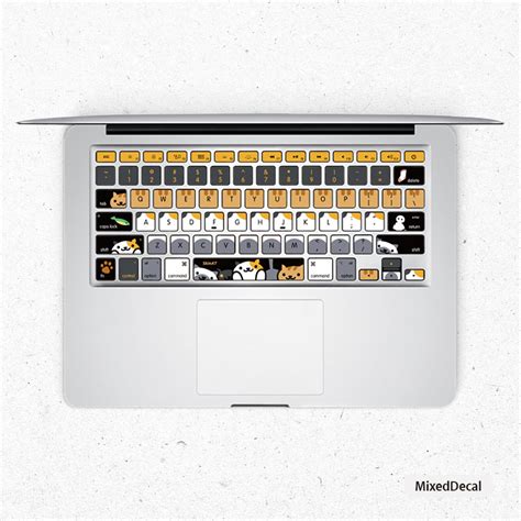 Happy Black Cat Keyboard Stickers Laptop Keyboard Cover Vinyl Etsy