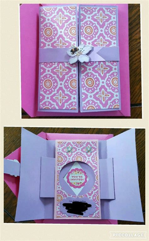 There are two ways to cut the cardstock to create a card with the fold at the top: A gate fold shutter card | Card making, Shutter card, Fold ...