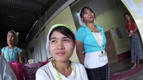 ミャンマーの若い女性て、笑顔が素敵な明るく働き者の女性達だった！ Youtube