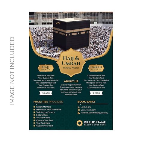 Umrah Hajj Flyer Template Brosur Desain Poster Desain Produk Kemasan