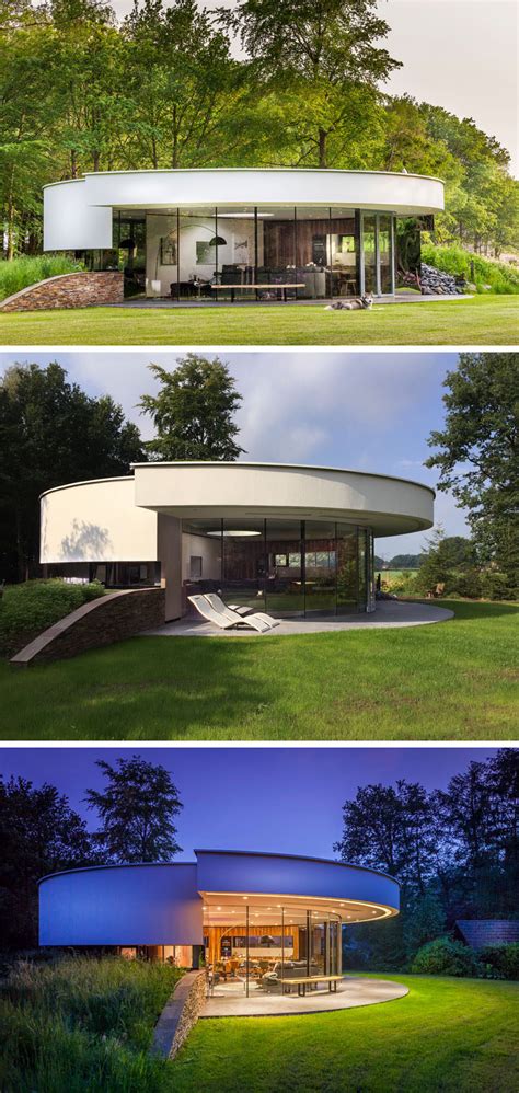 This Circular House Is Built Into The Hillside
