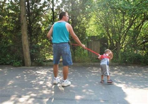 Parents Walk Their Kids On Leashes 31 Pics
