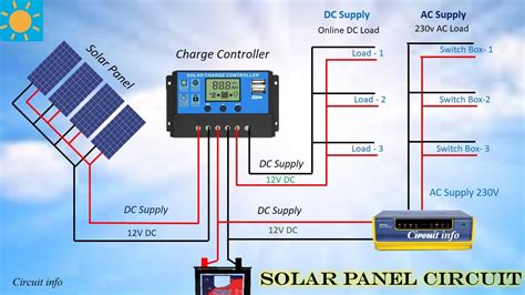 How To Give Solar Panel Connectionsolar Circuit Solar Circuit Diagram